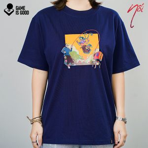 [BST Nối] Áo Phông Cotton In Hình Trò Chơi Dân Gian Nhảy Dây